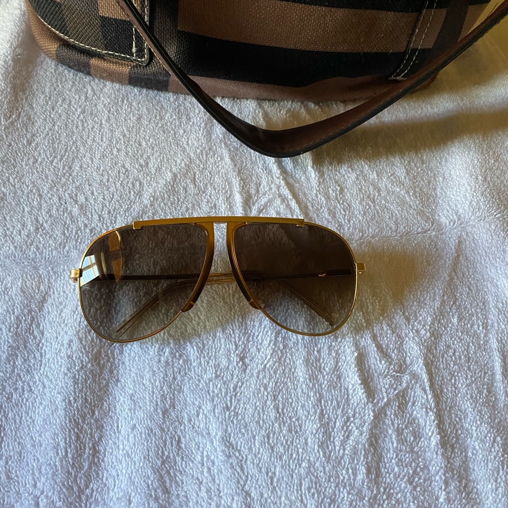 Celine Gold Rim Cl400261 62/12 Designer Sunglasses